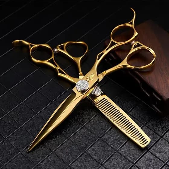 JP440C Conjunto De Tesouras De Barbeiro De 6.0 Polegadas , Tesoura Para Corte De Cabelo Cabeleireiro , Ferramenta De Sal