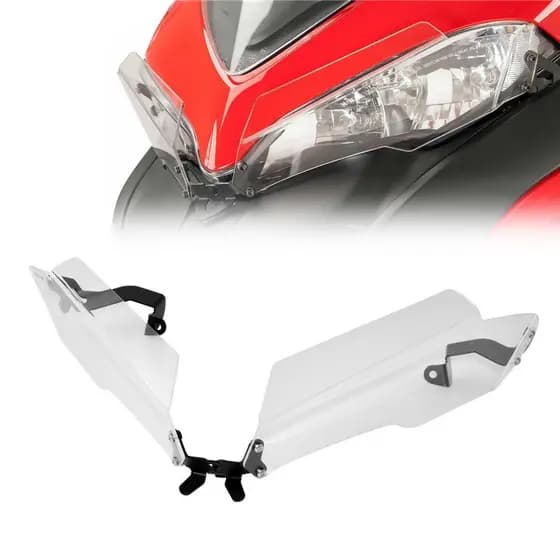 Moto Para Ducati Multistrada 950 1200 1260 MTS1200 MTS1260S MTS950 2015-2021 Farol Cabeça Lâmpada Luz Grade Guarda Capa