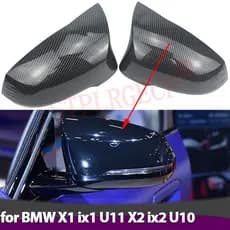 Para BMW X1 Ix1 U11 X2 Ix2 U10 Apenas LHD Espelho Tampa De Fibra Carbono Preto Retrovisor Capa Asa Lateral Vista Traseir