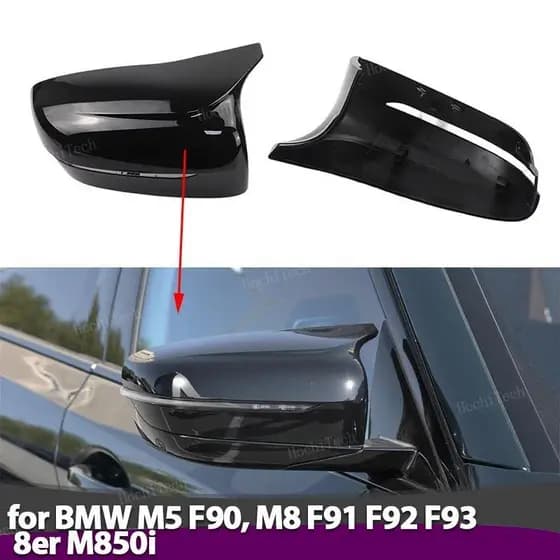 Para BMW M5 F90 M8 F91 F92 F93 8 Série M850i Movimentação Da Mão Esquerda Apenas M5 Estilo Espelho Retrovisor Capa Pinta