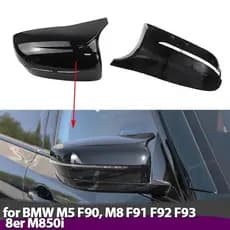 Para BMW M5 F90 M8 F91 F92 F93 8 Série M850i Movimentação Da Mão Esquerda Apenas M5 Estilo Espelho Retrovisor Capa Pinta