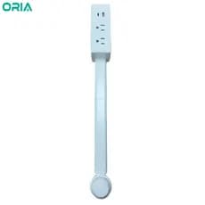ORIA Estende Expansor De Soquete Extensor De Tomada Elétrica De 17.7 "-27.5 " Com USB-A , C E 2 Tomadas Ca Para Mesa De