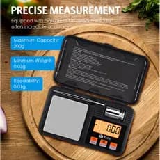 Brifit Mini Balança De Bolso Com 200g/0,01g/Precisão Para Joias/Cozinha