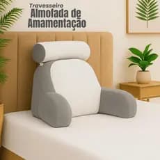 Travesseiro Almofada de Amamentação Idoso Encosto Ergonômico Antiácaro Hipoalergênico Confortável