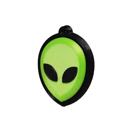 Pingente Alien 3D PLA – Unidade e Atacado | Chaveiro ou Colar | Cores Variadas
