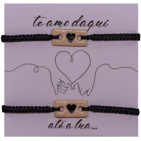 Pulseira Casal Coração