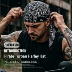 Bandana Masculina Cachecol Ciclismo Lenço Cabeça Ao Ar Livre Pirata Chapéu Motocicleta Impresso Paisley Multi Cor Hip-Ho