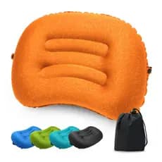 Travesseiro De Viagem Inflável Ultraleve Para Acampamento-Confortável Compressível Pescoço E Apoio Lombar Durante O , Ca