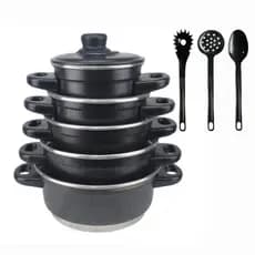 Jogo De Panelas 8 Peças Resistente Aluminio Extra Forte