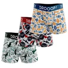 Kit 3 Cuecas Infantil Boxer Droop! - Lindas