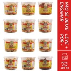 Biscoitos com 12/6/3 Potes Delícia Mineira Sabores Caixa de 400gr