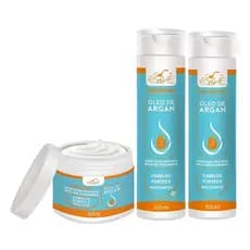 Belkit Oleo de Argan Shampoo Condicionador Mascara Capilar