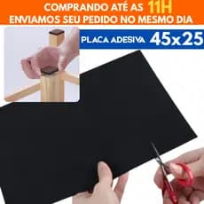 Feltro Protetor Piso Pé Cadeira Pé Mesa Para Não Riscar Piso Adesivado Recortável 45cm X 25cm