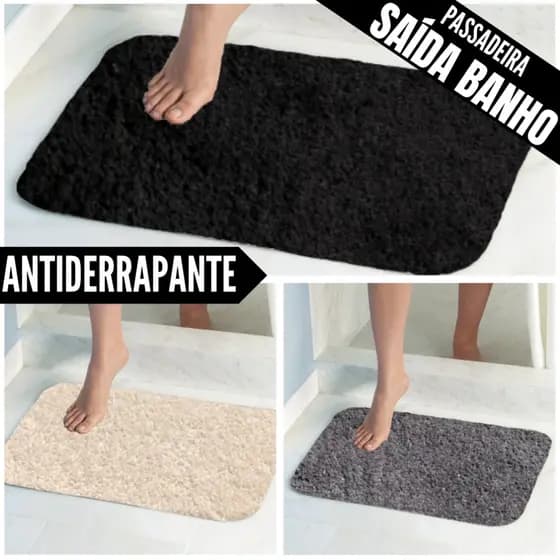 Tapete Soft Para Banheiro Ou Porta De Entrada Em Algodão PREMIUM LUXO 40x50