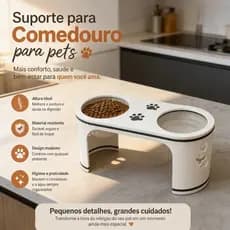Suporte Duplo Comedouro Bebedouro Artesanal Cachorro E Gatos