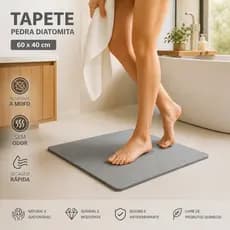 Tapete de Pedra Diatomita para Banheiro 60x 39cm - Linha Casa