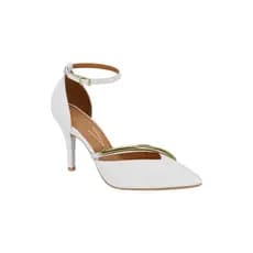 Scarpin com Detalhe de Tira Dourada Salto 10cm