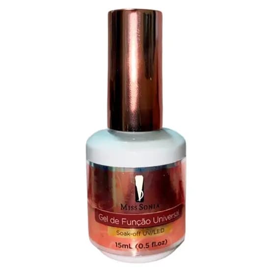 Gel Liquido Transparente Construicao Base MULTIFUNCIONAL 5 em 1 PREMIUM Miss Sonia Gel UV Gel para unha 15 ml