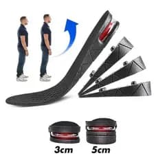Par de Palmilha Para Aumenta Altura Salto Invisível Mais Alto 5cm 7cm