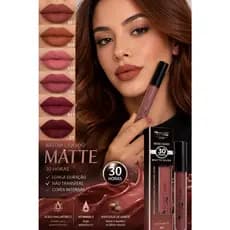 Batom Líquido Matte Max Love Longa Duração Matte Vinho Vermelho Marrom Nude Bordô Terroso Escolha os Tons