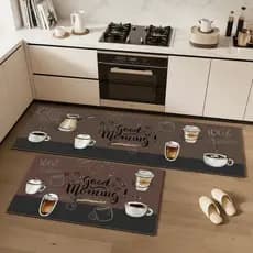 Jogo de Tapetes de Cozinha 2 pecas Antiderrapante moderno Belga Promocao