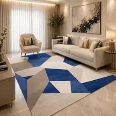 Tapete Sala Veludo Estampado Tipo Belga 200x150 Luxuoso Moderno