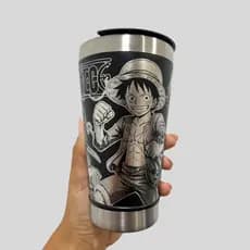 Copo Térmico Personalizado Gravação Laser One Piece 473ml