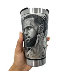 Copo Térmico Aço Inox Personalizado LeBron James BasketTampa 473ml