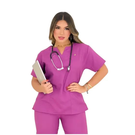 Conjunto Pijama Cirúrgico Oxford Scrub Roupa Hospitalar Uniforme Lava Fácil Modelo Premium