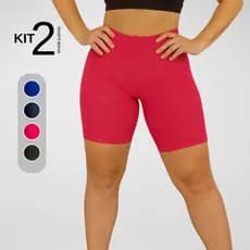 Kit 2 Shorts Bolha Tamanho P Texturizado Feminino Academia Fitness