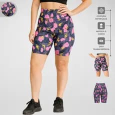 Bermuda Suplex Estampada Fitness Feminina Confortável e Tecido Resistente Roupa Academia
