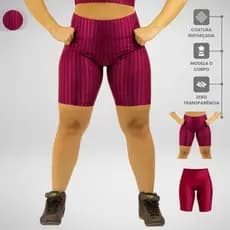 Bermuda Ciclista Poliamida 3D Feminina Confortável Roupa Academia Fitness