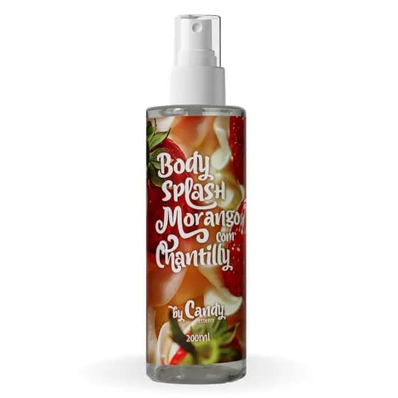 Body Splash Spray Unissex - Candy - Morango com Chantilly - 200 ml