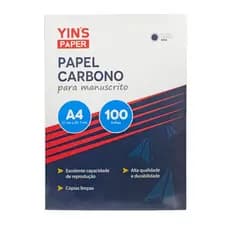 Papel Carbono Azul A4 100 Folhas Escolar Costura Yins Paper
