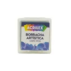 Borracha Limpa Tipo Maleável Cinza Acrilex - Unidade