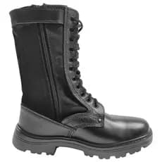 Coturno Militar Tático Preto com Zíper Botaparanda Conforto Trilha Segurança Exército Camping