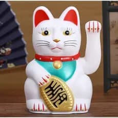 Gato da sorte maneki na caixa
