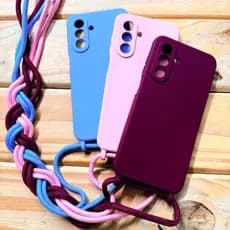 Capa Capinha Samsung Galaxy A15 / A55 / A14 / A35  Silicone Premium com Alça de ombro transversal Anti Impacto e antisho