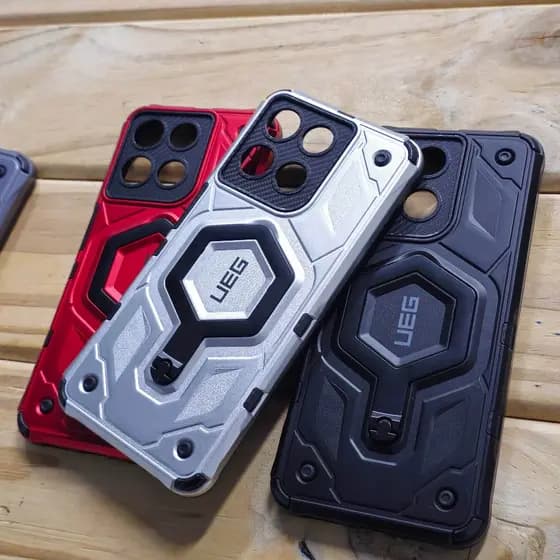 Capa capinha anti impacto silicone com Suporte Giratório 360° para Motorola Moto G56 / G86 / Edge 60 fusion / Edge 60