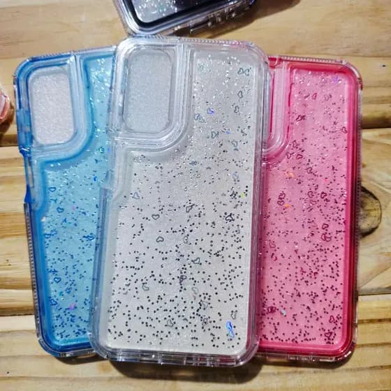 Capa capinha anti impacto silicone Com Brilho para Samsung A56 / Samsung A26 / Samsung A36 – Brilho de coração