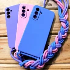 Capa Capinha Samsung Galaxy A16 / A26 / A36 / A56  Silicone Premium com Alça de ombro transversal Anti Impacto e queda