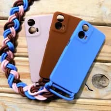 Capa Capinha Motorola Moto G35 / Moto G24 / Moto G84 Silicone Premium com Alça de ombro transversal Anti Impacto e queda