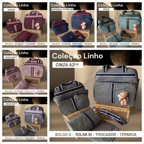 Kit Bolsa Maternidade Recem Nascido Menino Menina Presente Cha de bebe nene Lizzvesty Baby Mala