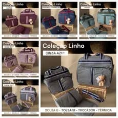 Kit Bolsa Maternidade Recem Nascido Menino Menina Presente Cha de bebe nene Lizzvesty Baby Mala