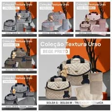 Lançamento Bolsa Maternidade feminino masculino  menino menina bebê  Nenê  Rosa, Cinza