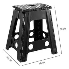 BANCO ANTARES DOBRAVEL RESISTENTE PRETO SUPORTA ATE 80KG PORTATIL LEVE FACIL DE TRANSPORTAR DURAVEL