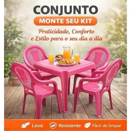 Mesa E Cadeira Infantil Azul Rosa Criança Pintar Colorir Comer Colorida Resistente Decorada Estudo Brincadeira Alimentar
