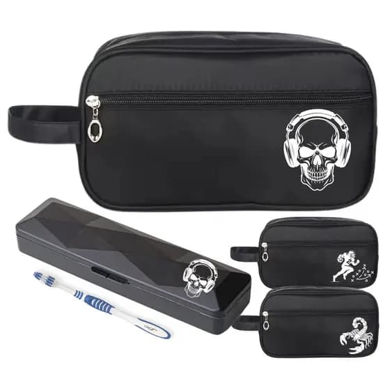 Nécessaire Premium Executiva Nylon Estampa Com Porta Escova