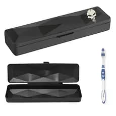 Porta Escova De Dente Caveira Estojo Portátil com Escova