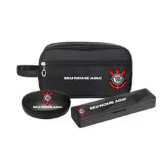Kit Bolsa Necessaire Porta escova Personalizada Time Nome